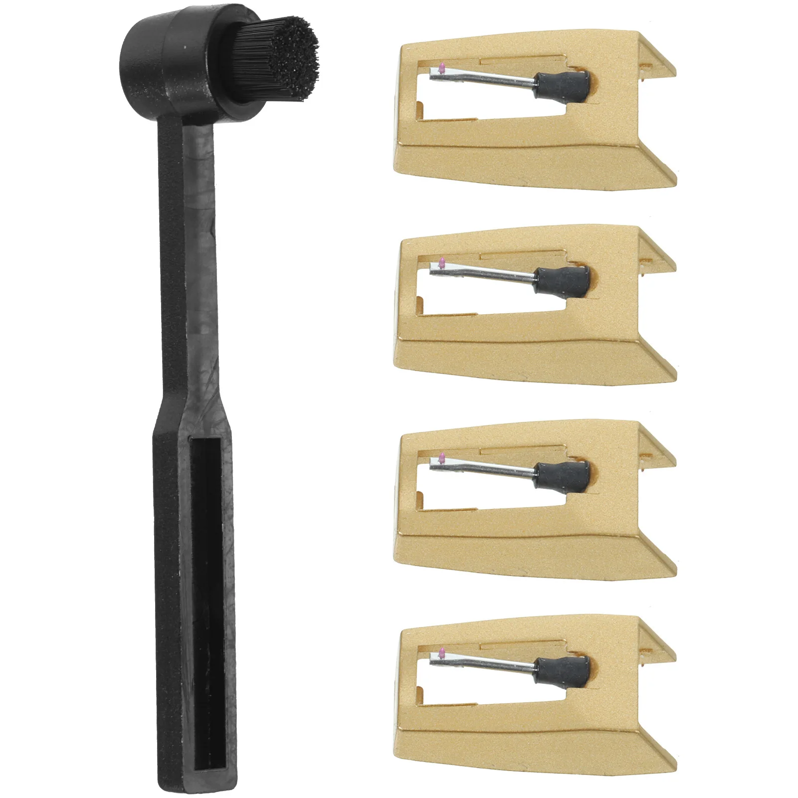 

1 Set Red Gem Turntable Needle Replacement For Phonograph Record Player Aluminum Body Wear-Resistant Vinyl Stylus Part Universal