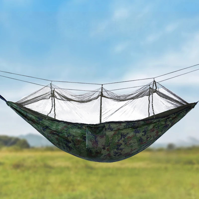 260 * 140cm high-quality wholesale portable 210 nylon outdoor mosquito net camping hammock