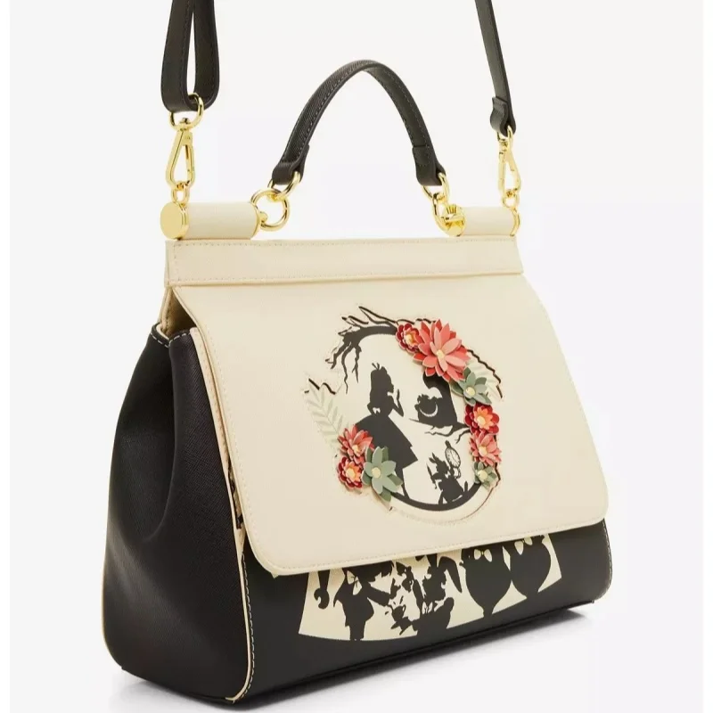 

Loungefly Cute Cartoon Alice In Wonderland Single-Shoulder Accordion Bag Can Be Worn Crossbody Or Handheld For Women Gift