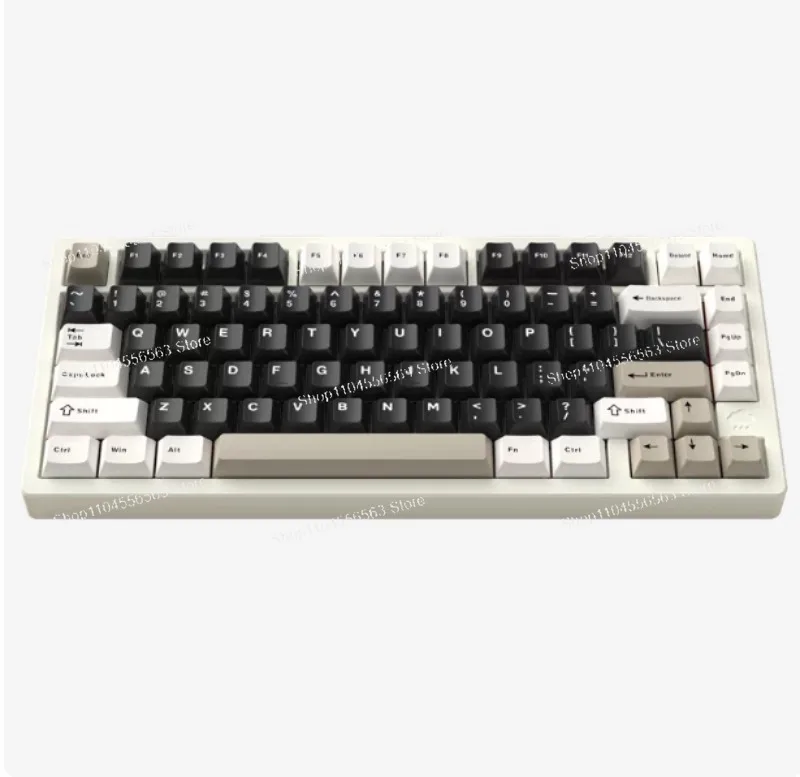 RAINY75 Custom Mechanical Keyboard, 75% Aluminum Wireless Bluetooth 2.4G Gaming E-sports Hot-swappable RGB