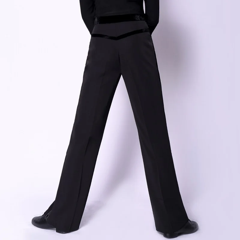남성용 사이드밴드 스트레이트 볼룸 댄스 팬츠, 재즈 팬츠, 라틴 댄스복, 댄스 연습 바지