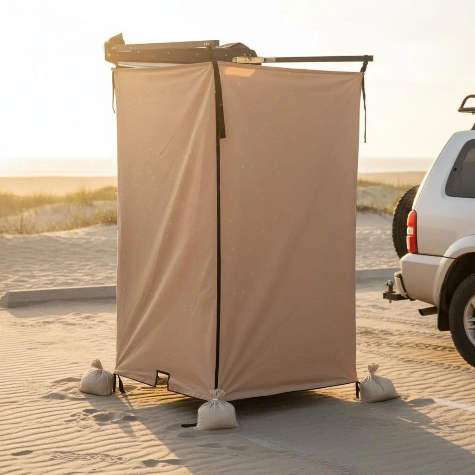 

Car Shower Tent Foldable Camping Shower Tent Camp Gear Heavy Duty Zipper Door for Campers
