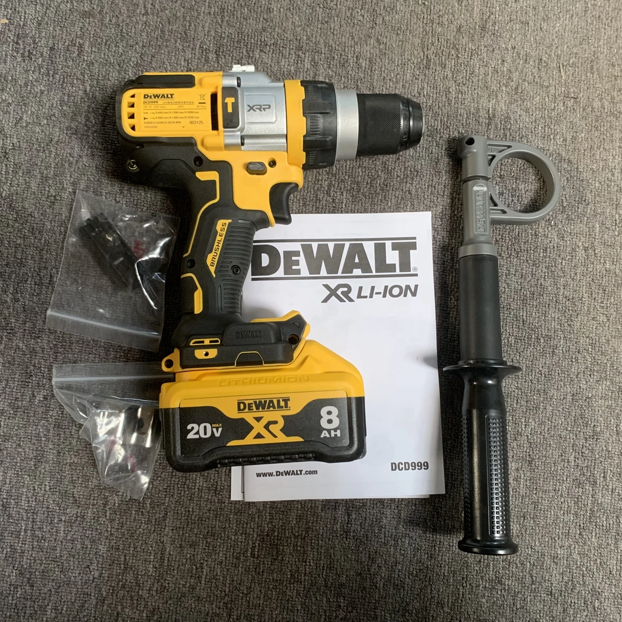 DEWALT DCD999 20v MAX 1/2” 3 Speed Hammerdrill - BRAND NEW -  Includes 8.0AH battery