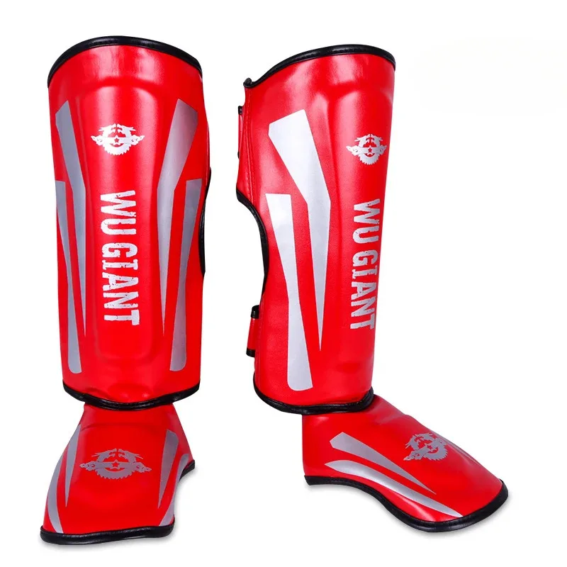 Professional Boxing Shin Guards Sanda MMA Muay Thai Martial Arts Training Competition Leg Guards Boxing Training Accessories