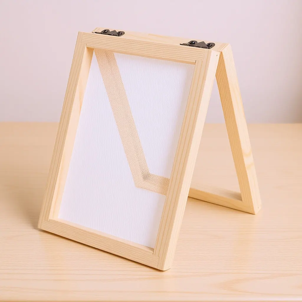 

Handmade Paper Making Frame Wooden DIY Craft Tool for Children Learning Environmental Awareness Printing Patterns on Fabric Bags
