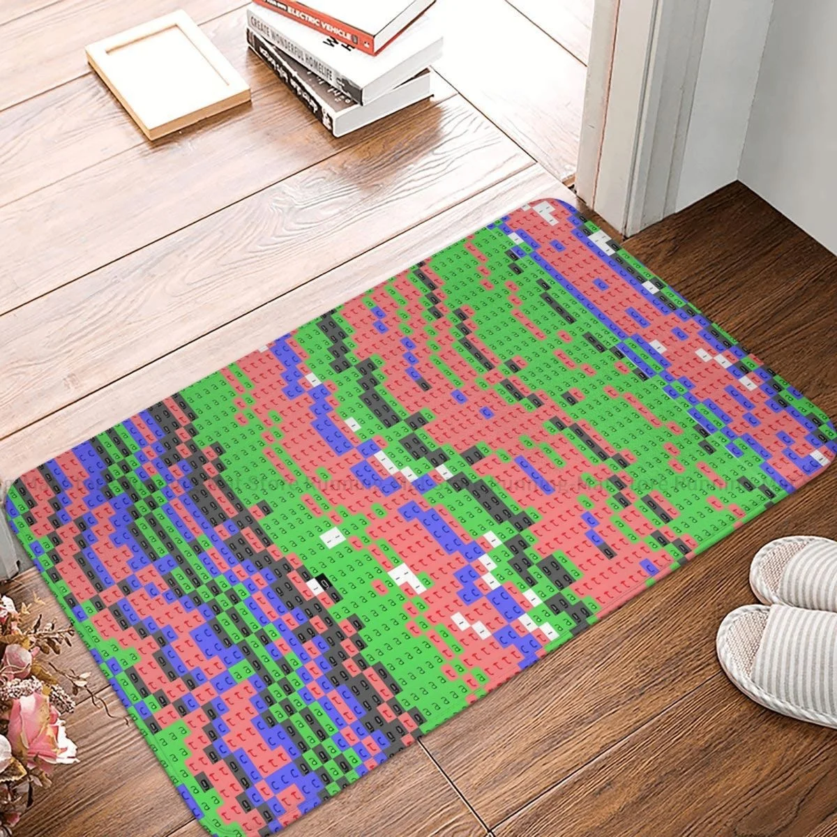 DNA Genetics Bathroom Non-Slip Carpet Sequence Pattern Bedroom Mat Entrance Door Doormat Home Decoration Rug