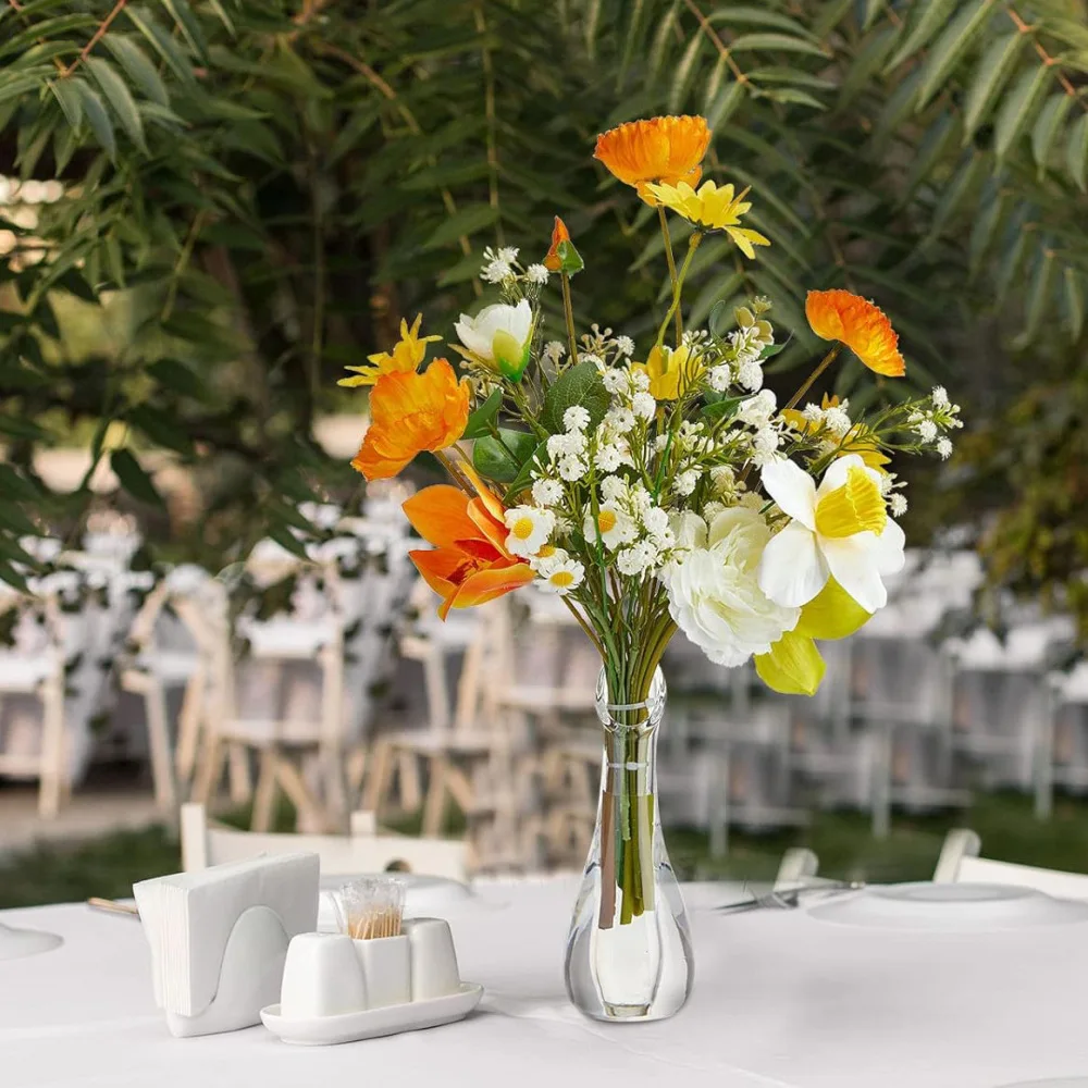 Minimalist Acrylic Vase Modern Clear Flower Pot Shatterproof Crystal Texture Table Ornament Home Decor For JD Style