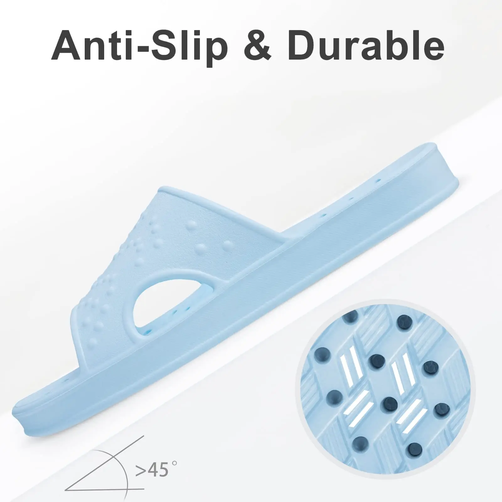 Shevalues, zapatos de ducha para mujer con soporte para arco, toboganes de baño antideslizantes para hombre, zapatillas de piscina de secado rápido, sandalias de playa al aire libre