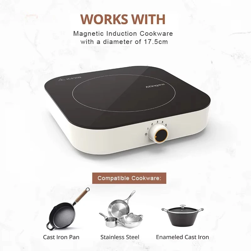 2100W Induction with Knob Blue Stove CE CB Cooktop Single Electric Induction Cooker