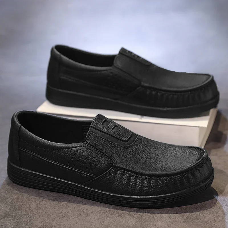 

Мужские лоферы для улицы, повседневная обувь, водонепроницаемые, маслостойкие, для поваров, удобные, нарядные, без шнурков, для вождения, Zapatillas