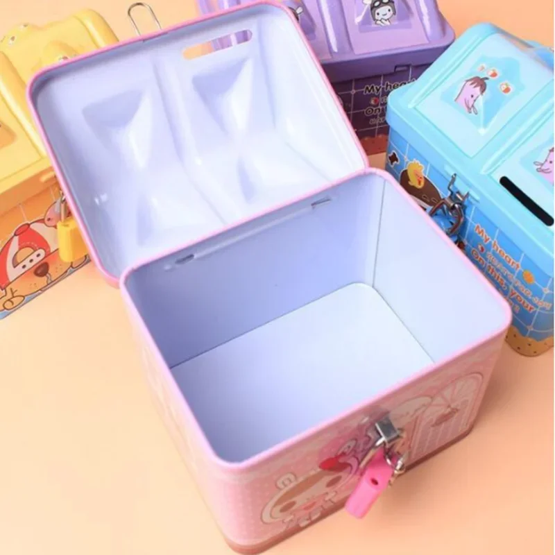 Creative Metal Piggy Bank Money Box Cute Bear House Model Coin Bank Money Coin Save Box Children Kids Birthday Gifts tirelire