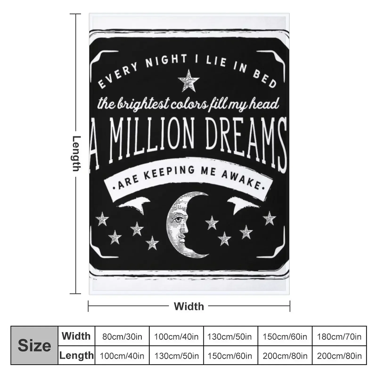 A Million Dreams (The Greatest Showman) Throw Blanket couch cozy soft plush fuzzy picnic outdoor blanket