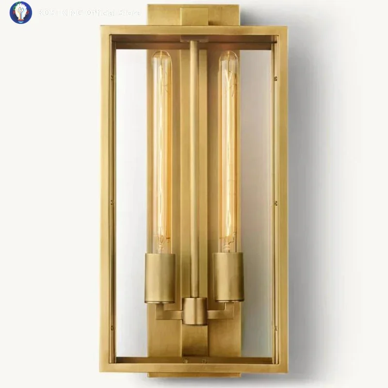 Retro Industrial Solid Brass Scone Modern LED Light Wall Lamps