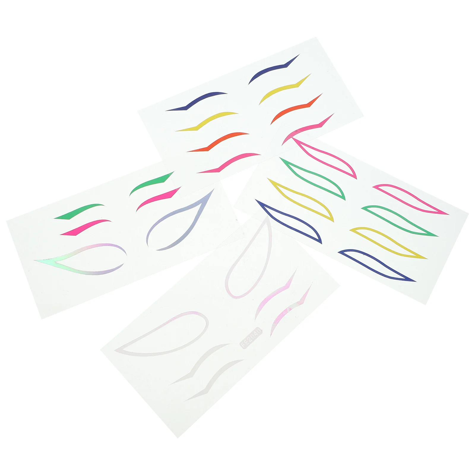 สติกเกอร์อายไลเนอร์ 4 ชุด น้ำหนักเบา พกพาสะดวก ใช้ซ้ำได้ เหมาะสำหรับการแต่งหน้า งานปาร์ตี้ที่บ้าน และการแสดงบนเวที