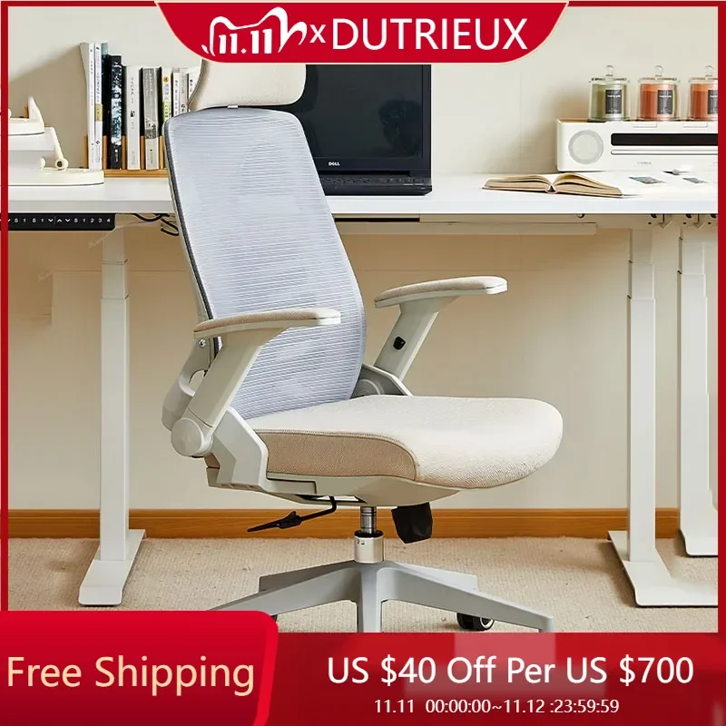 

Fluffy Adjustable Office Chair Ergonomic Designer Wheels Comfortable Office Chair Modern Arm Pads Cadeiras Office Furniture