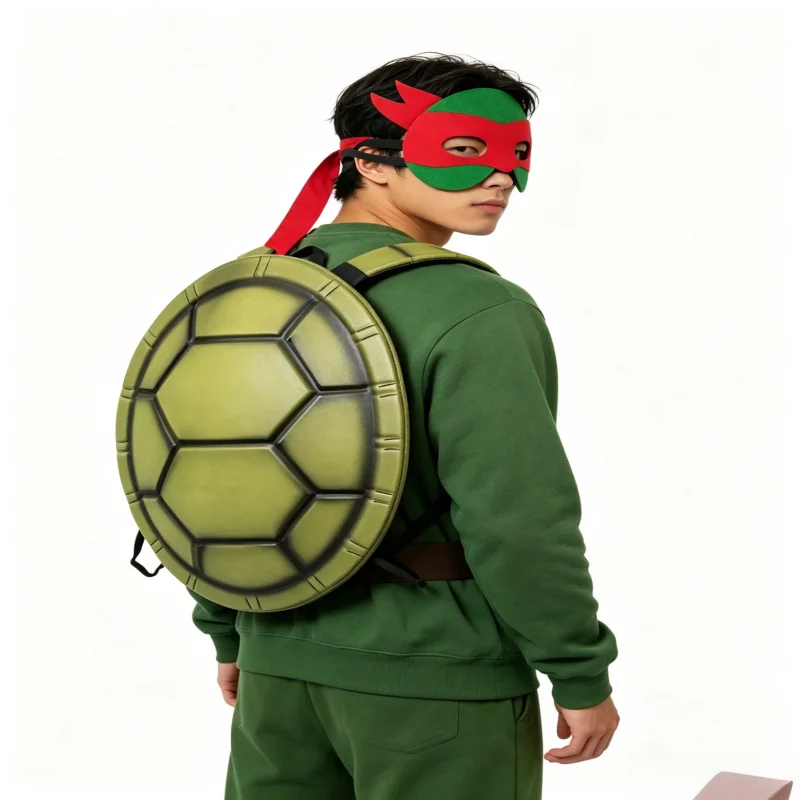 1 Set 2Pcs EVA Turtle Shell Costume Outfit With 1 Felt Mask For Halloween Birthday Party Cosplay Decor Accessory, Party Ornament