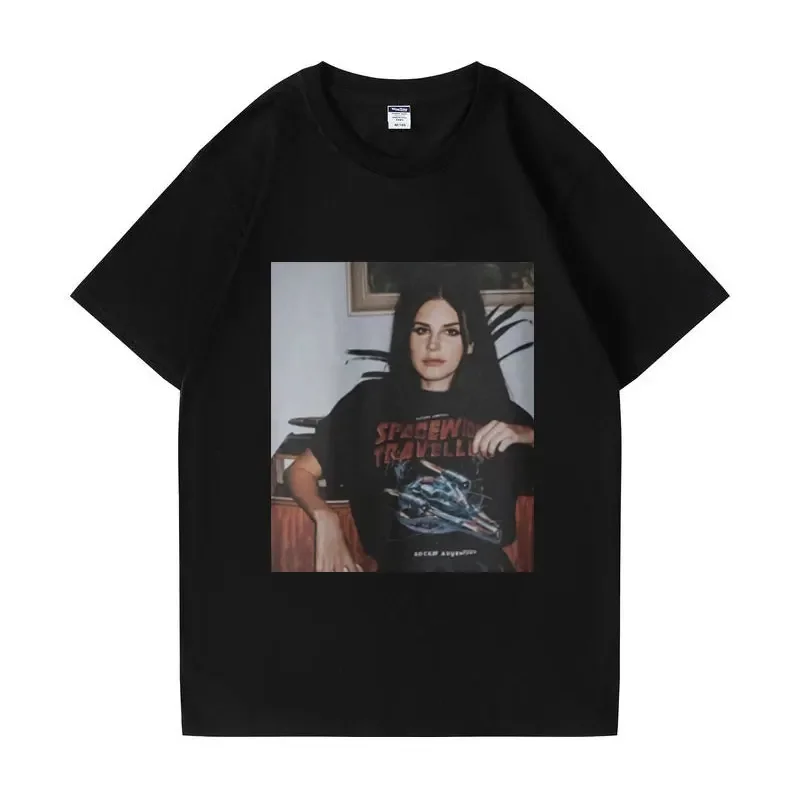 Lana Del Rey printed high-quality T-shirt for women, oversized casual street wear short sleeved hip-hop Harajuku comfortable top