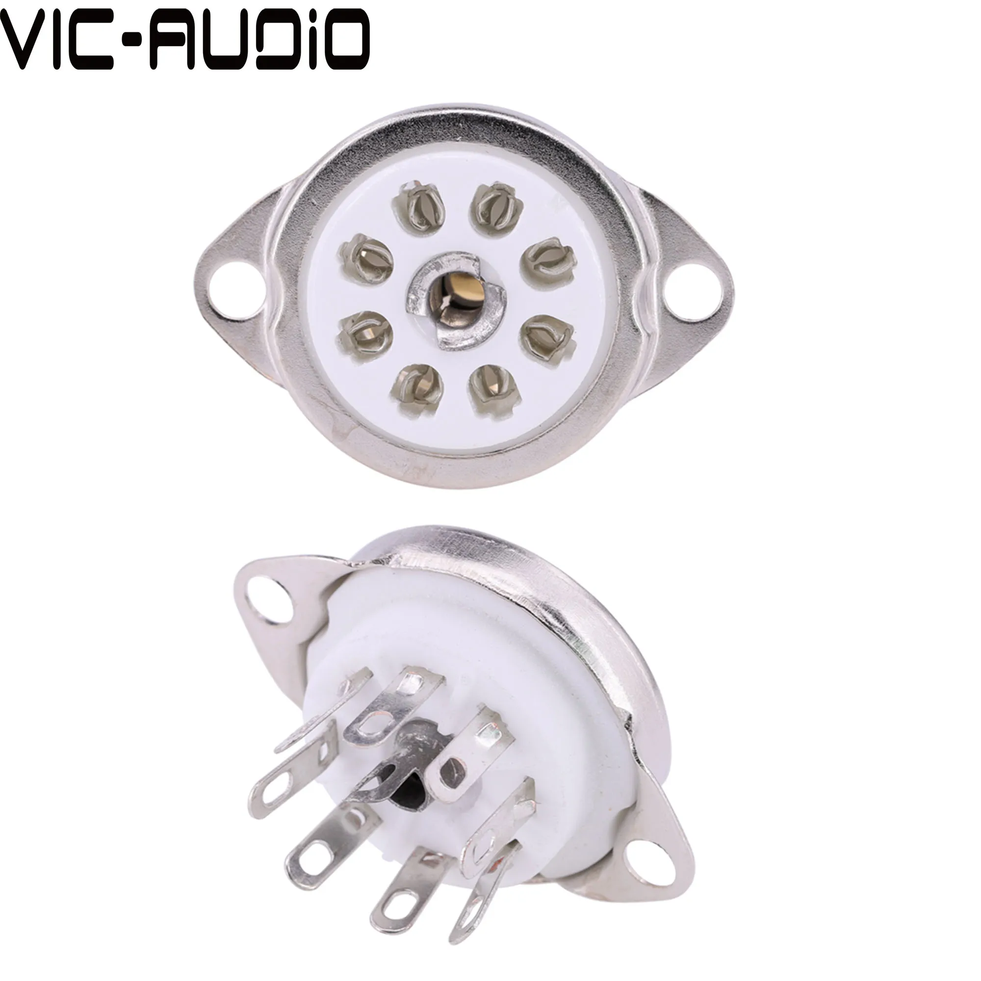 8Pin ซ็อกเก็ตเซรามิค GZC8-Y-9 Vintage วาล์วซ็อกเก็ตสำหรับ ECC40 AZ41 EF40 EF42 EL41สูญญากาศเครื่องขยายเสียงเสียง HIFI