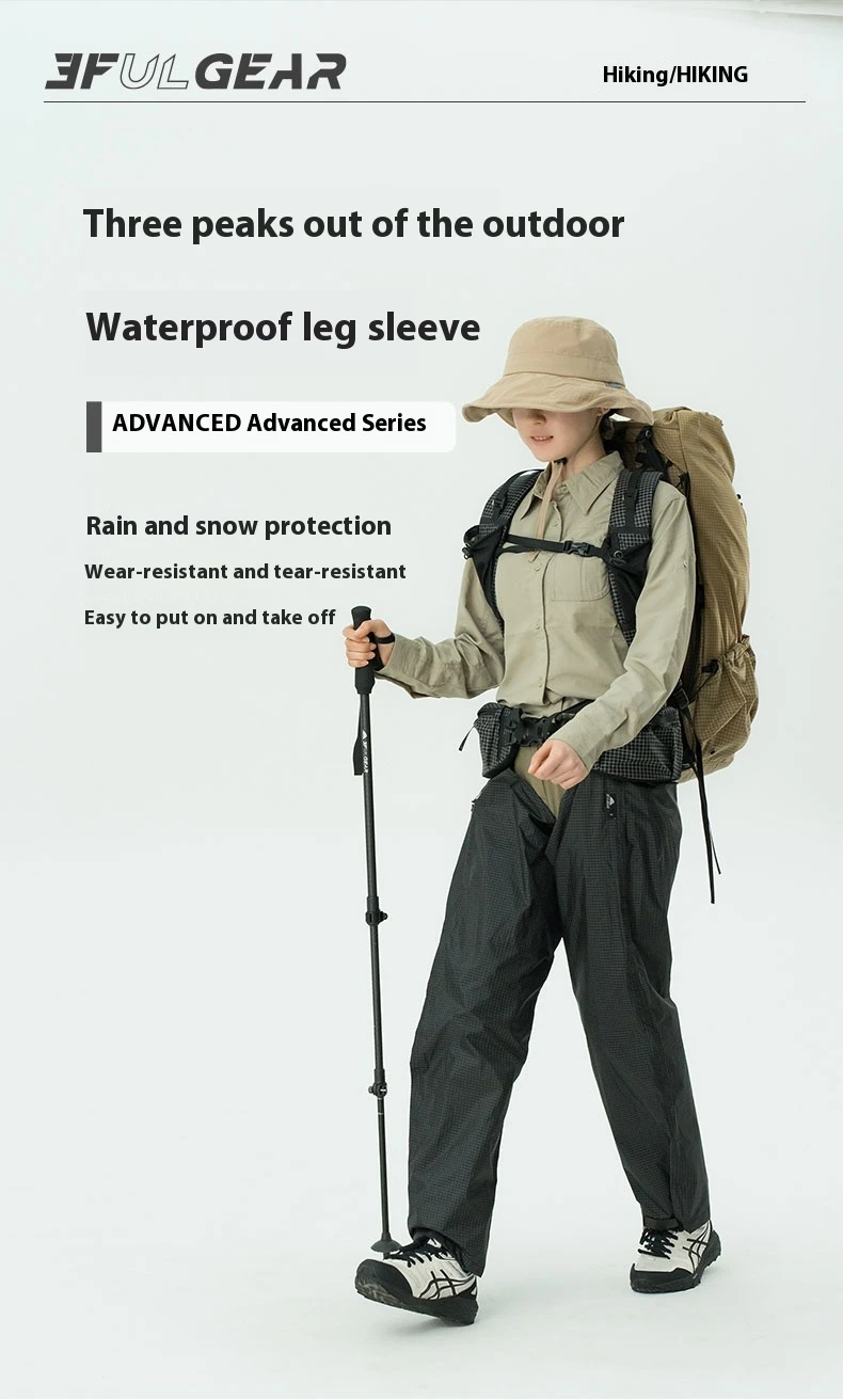 3F UL GEAR Outdoor Ultraleichte minimalistische Regenhose Tragbare Beinwasserdichte Abdeckung Wandern Klettern Regenmäntel – Detail 1