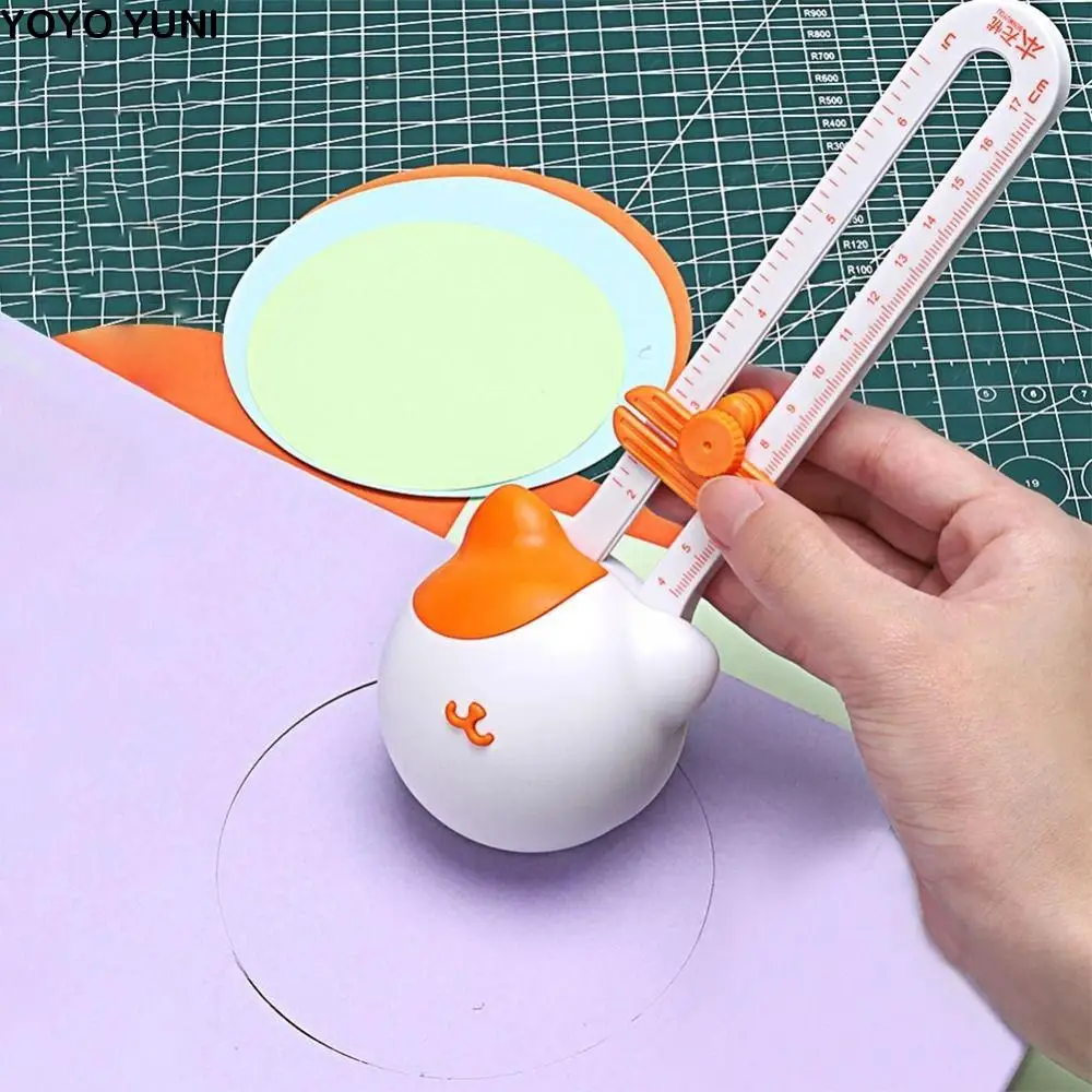 

Paper Card Photo Circular Paper Cutter Cute Kitty Crafts 360° Rotary Circle Cutter DIY Safe Round Cutting Tool Cardstock