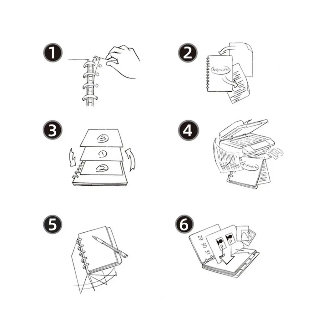 より良い硬度のための30個のバインダーリング,より柔軟な多目的,広い葉のバインダー