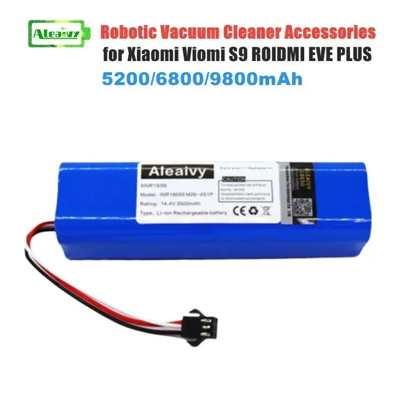 14.4v 9800mah para xiaomi lydsto r1 acessórios bateria de lítio recarregável é adequado para reparo e substituição