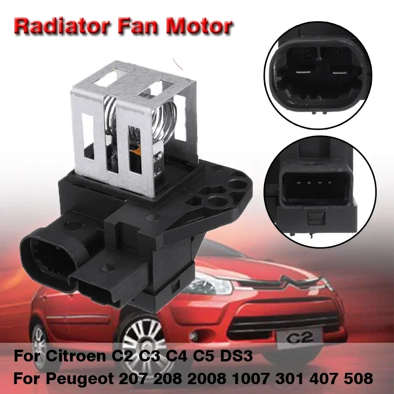 Car Radiator Fan Motor Relay Blower Resistor 9662872380 1267J6 for Citroen C2 C3 C4 C5 DS3 Peugeot 207 208 2008 1007 301 407 508