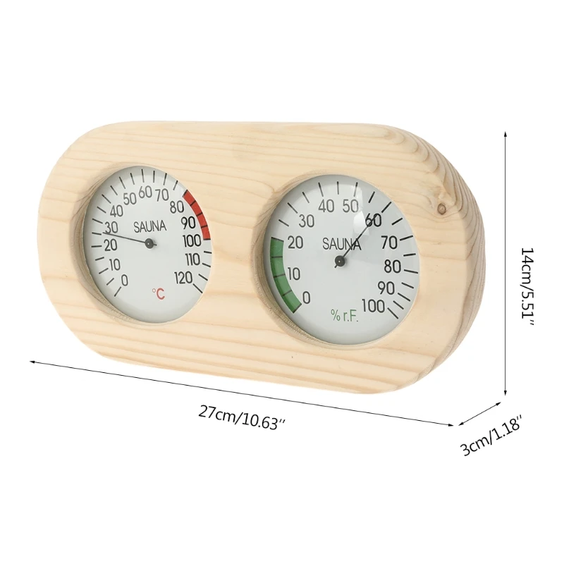 1 pz Termometro per Sauna in Legno Igrometro Misuratore Temperatura Accessori DropShipping