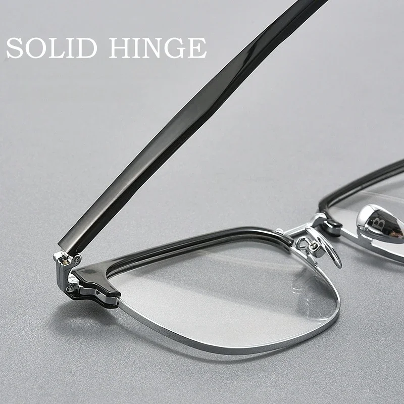 OLLYMURS Fashion Business TR90 Alloy Spectacle Frame Retro Trend Big Face Optical Prescription Men's Eyeglasses Frames BV51010B