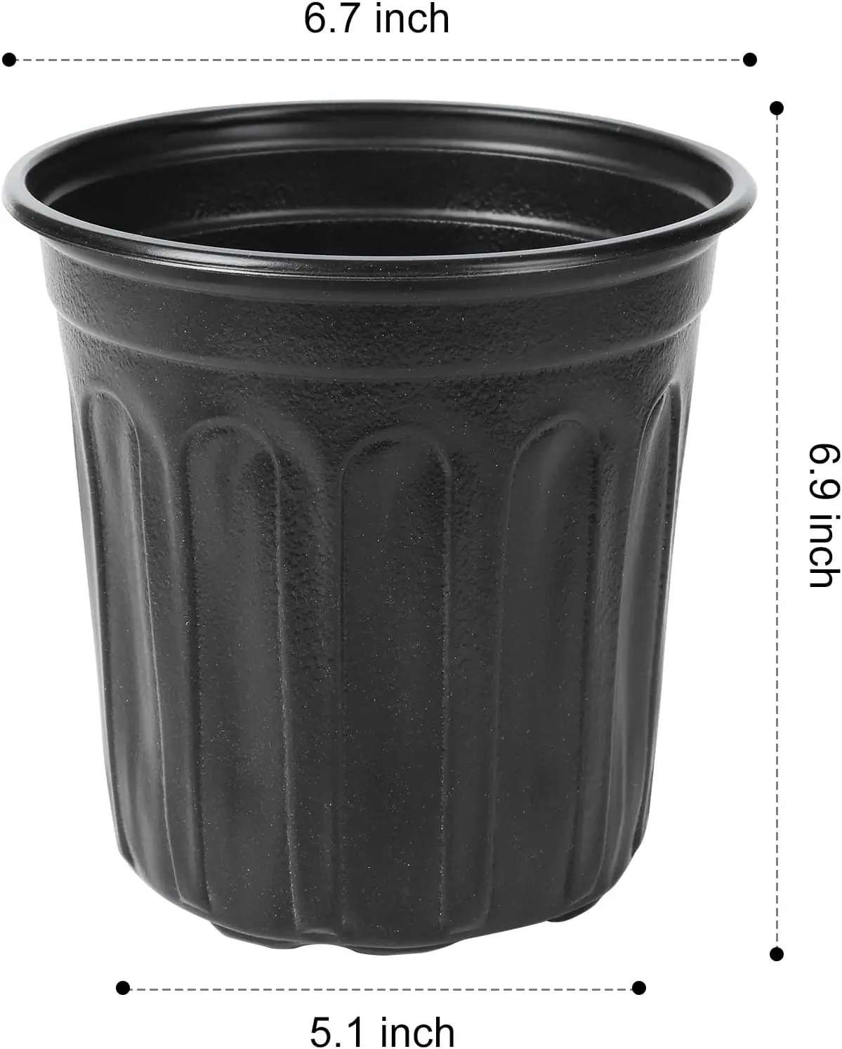 100-Pack 1 Gallon Flexible Plant Nursery Pots with 100Pcs Plant Labels,Thickened Soft Plastic Seedling Pots,Seed Starting