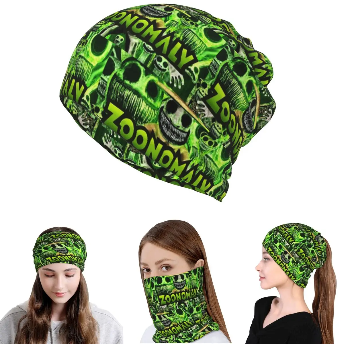 Zoonomaly Cartoon Steam Game Bandana Neck Gaiter Magic Scarf Multi-use Balaclava Beanies Hat Unisex Adult Breathable