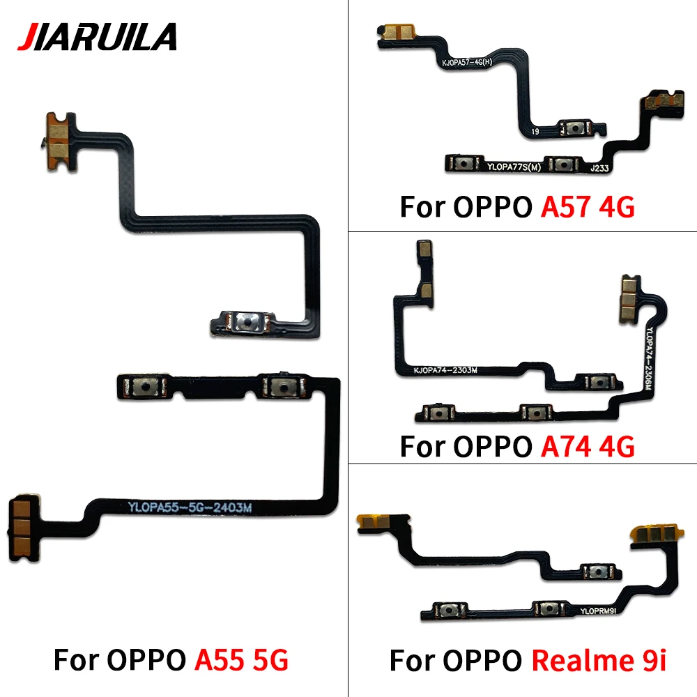 Power Switch On/Off  Volume Key Button Flex For OPPO A16 A54 A52 A53 A55 5G A57 4G A74 A93 A95 5G Realme 9i Reno 5 6 7 Pro 8 5G