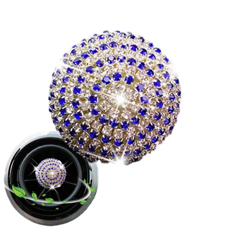 Aromatherapy Diffuser Vent Clip Air Freshener Diffuser With Rhinestone Decor Sparkling Rhinestone Vehicle Interior Decoration