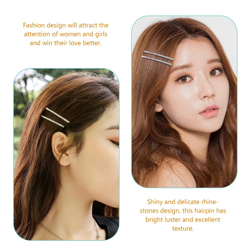 

10pcs Rhinestones Bobby Pin Bridal Clip Shiny Women Headdress Wedding Party Hair Accessory Girls Hairpin Silver Rhinestone Hair