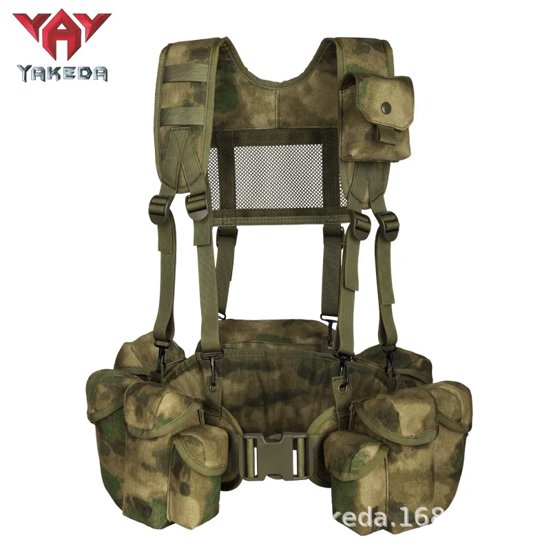 

YAKEDA Tactical Vest MOLLE System 1000D Nylon Outdoor Bellyband Field Wear Resistant Breathable Camouflage Hunting Vest