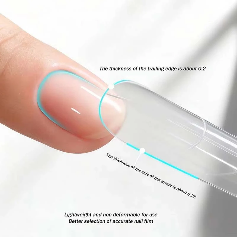 Unghie finte Set da 240 pezzi rotonde lunghe Bara Mandorla Forme superiori Estensione Sandwich per unghie Doppia forma per unghie 15 Dimensioni Non è necessaria Strumento di costruzione