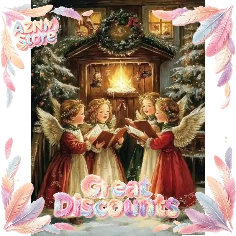 Vintage Christmas Poster Print For Living Room Winter Xmas Santa Claus Decoration Merry Christmas Tree Canvas Painting Wall 2026