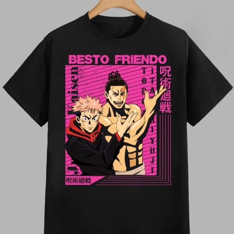 

‌ Jujutsu Kaisen Geto Suguru ‌ Футболка с аниме унисекс для мужчин и женщин, уличная повседневная одежда, летняя одежда ‌ Годжо Сатору ‌ ‌ Итадори Юджи ‌