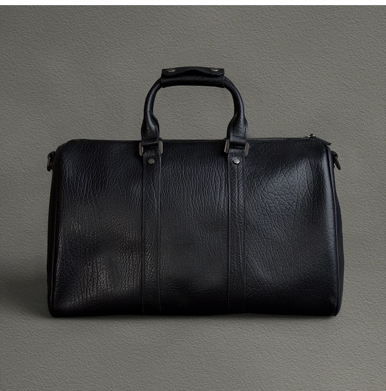 Vintage Designer handgemachte echtes Leder Herren Reisetasche Outdoor Fitness Luxus Rindsleder Damen Handtasche mit großem Fassungsvermögen – Detail 15