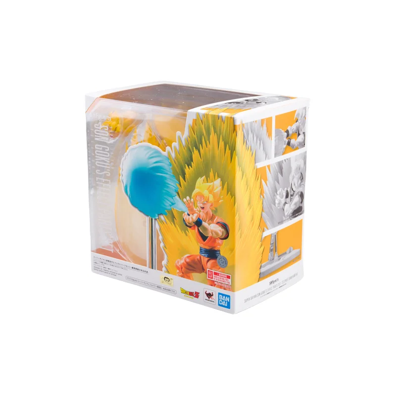 Bandai-figuras de acción de Dragon Ball Z, Juego de piezas de efecto SHF de Anime, SON Goku, regalo para niños