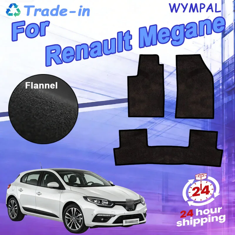 

Нейлоновые замшевые автомобильные коврики для Renault Megane 4 IV MK4 2017~2023 2020 2021 2022, коврики-накладки, панельные коврики, автоковрики