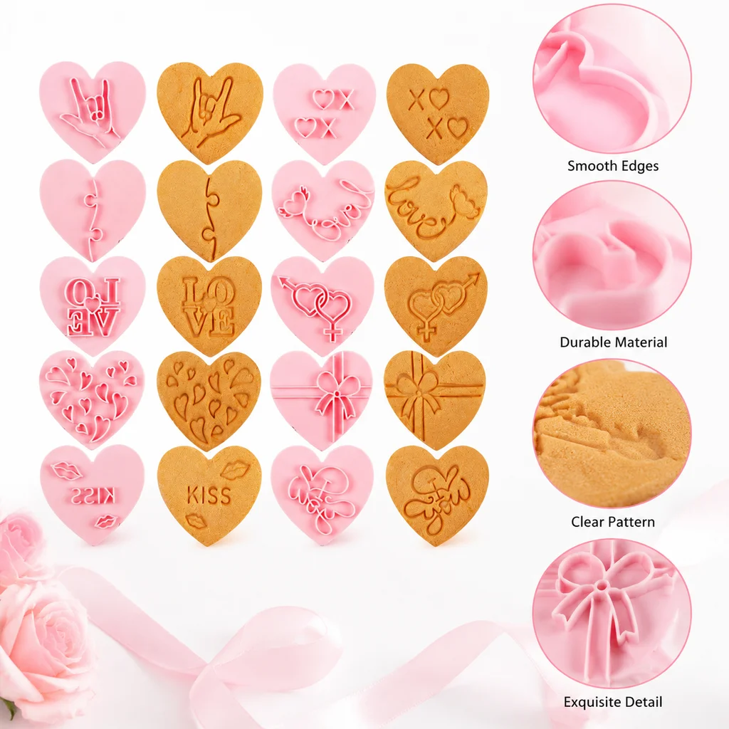 مجموعة قوالب خبز على شكل قلب 1 - مراجعة Baking Kitchen Diy وسعره
