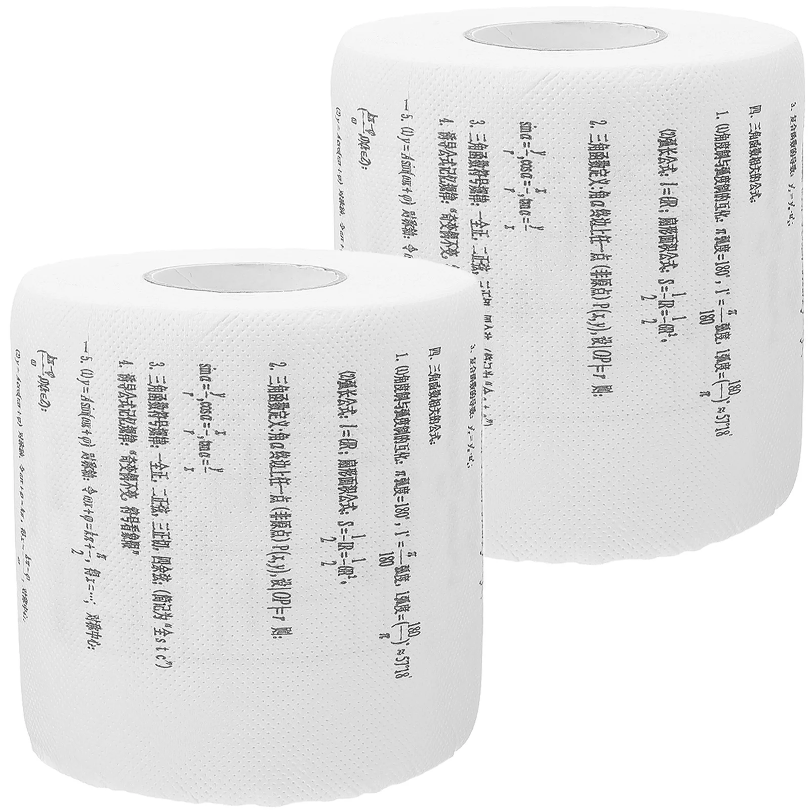 2 لفات من ورق التواليت ذو الصيغة الرياضية الإبداعية المطبوعة، لفة تواليت مزخرفة للسفر والحمام مناديل ناعمة #6