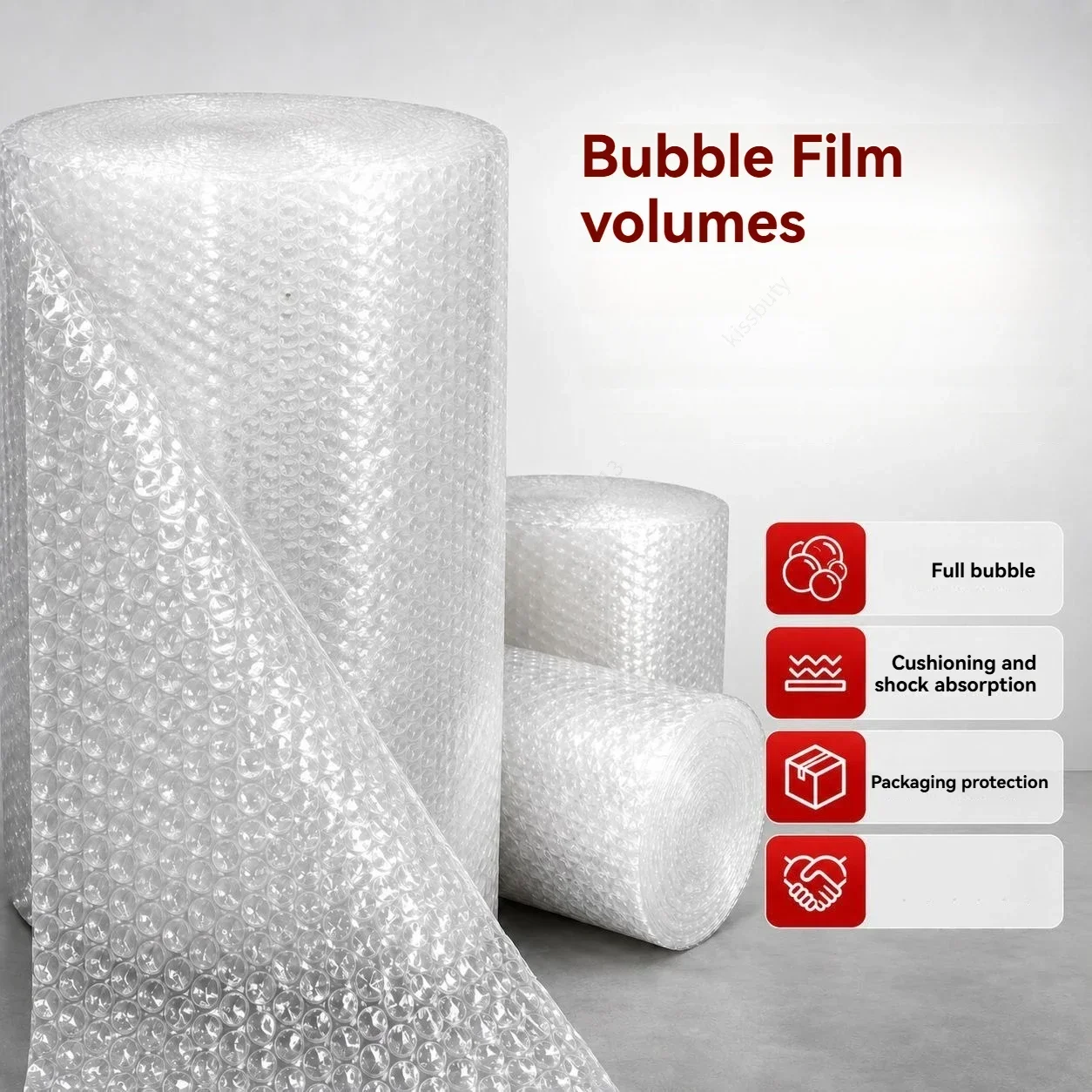 1-3 Rolls Shockproof Foam Packaging Vibration Protection Double Layer Packaging Bubble Film Padding Bubble Cushioning Wrap
