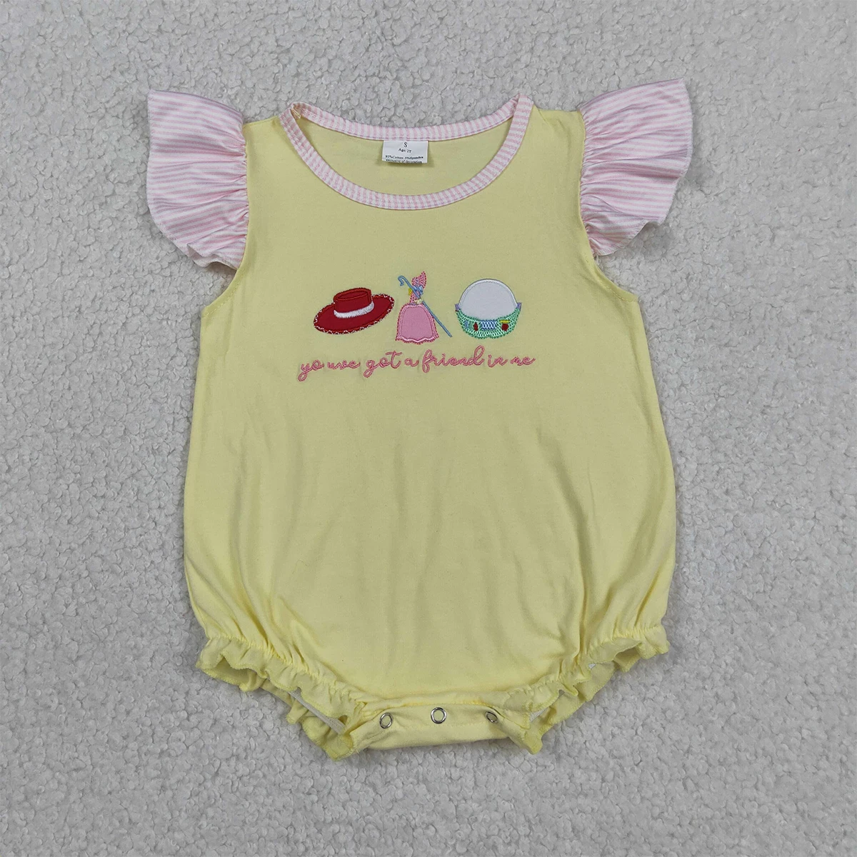 Kids Clothing Sibling Embroidery Hats Dress Got a Friend Baby Girl Boy Newborn Bodysuit Children Toddler Button Bubbles Jumpsuit