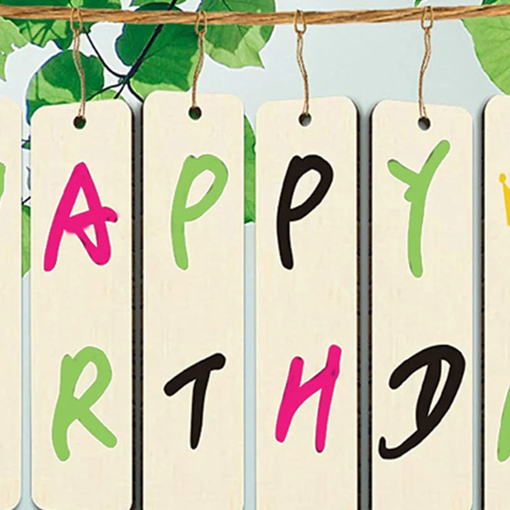 

20Pcs Wooden Blank Bookmarks DIY Delicate Hanging Tags Page Markers for Coloring Handmade DIY Crafts Wooden Bookmark