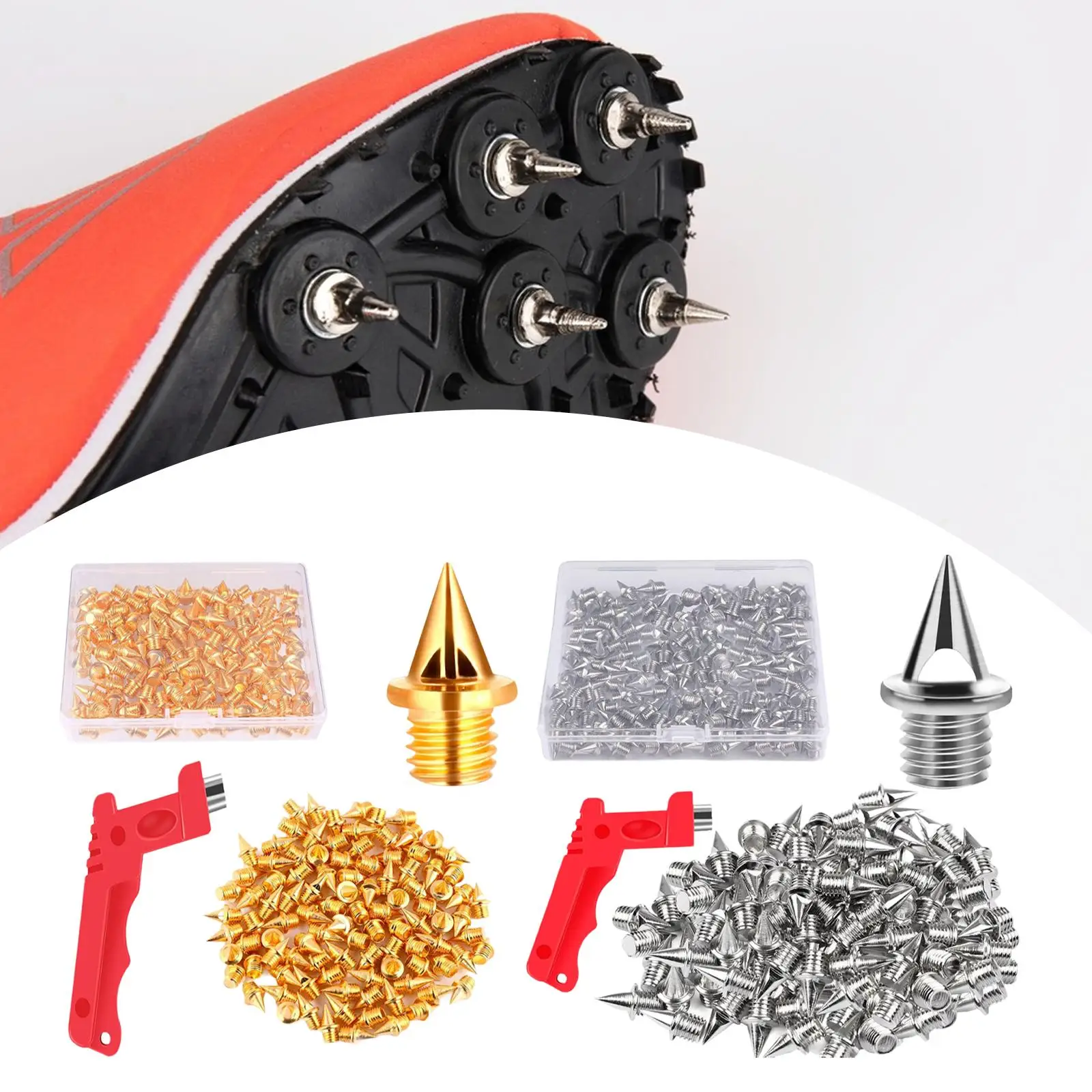 120x ติดตามรองเท้า Spikes พร้อมประแจผู้ชายผู้หญิงโลหะทนทานเปลี่ยน Spikes 0.5 ซม.สําหรับ Sprint Trekking สั้นวิ่งจ๊อกกิ้ง