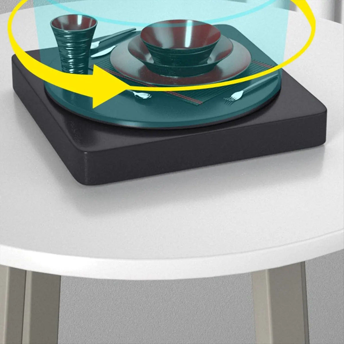 360 Square Degree Motorized Rotating Turntable Display Stand with USB Power Cable for Photography Products and Shows,A