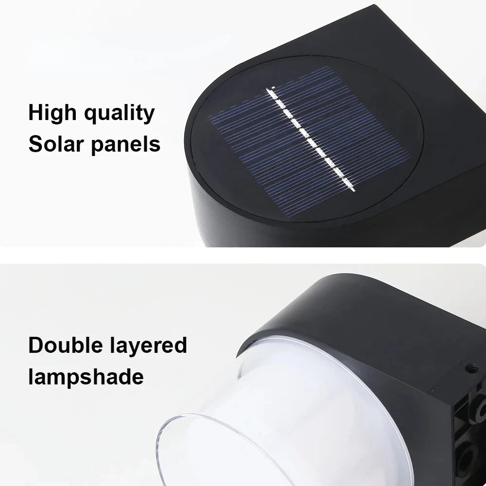 الطاقة الشمسية في الهواء الطلق الجدار الخفيفة للماء LED واجهة الجدار مصباح 4W اللاسلكية شارع الشرفة حديقة الإضاءة