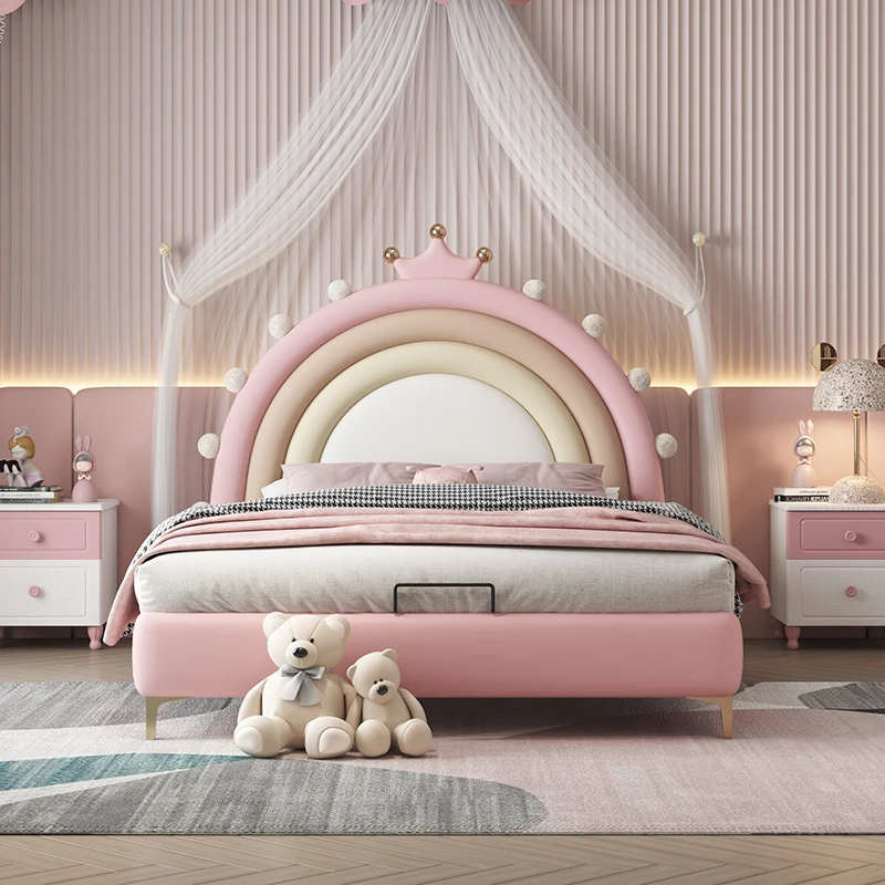 

Pink Europe Kids Beds Decoration Simple Cheap Custom Wooden Kids Beds Single Design Modern Lettino Per Bambini Furniture Home